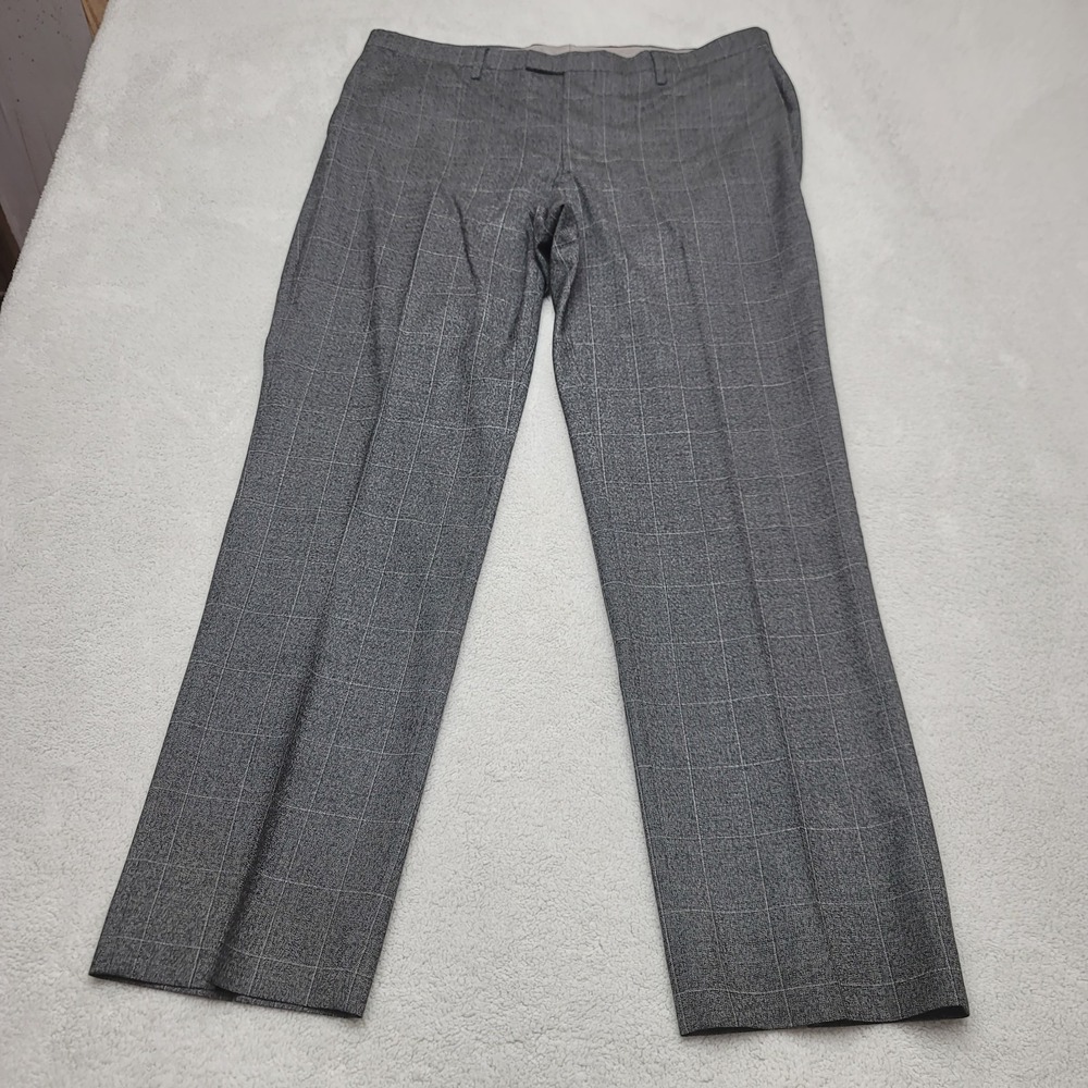 Banana Republic Dress Pants Mens Size 36x31 Charcoal Marzotto 100% Italian Wool